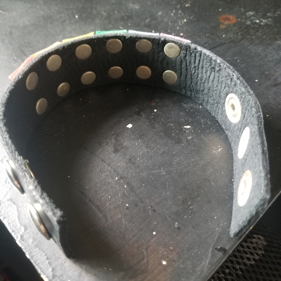 Genuine leather rainbow bracelet - Picture 2 of 3